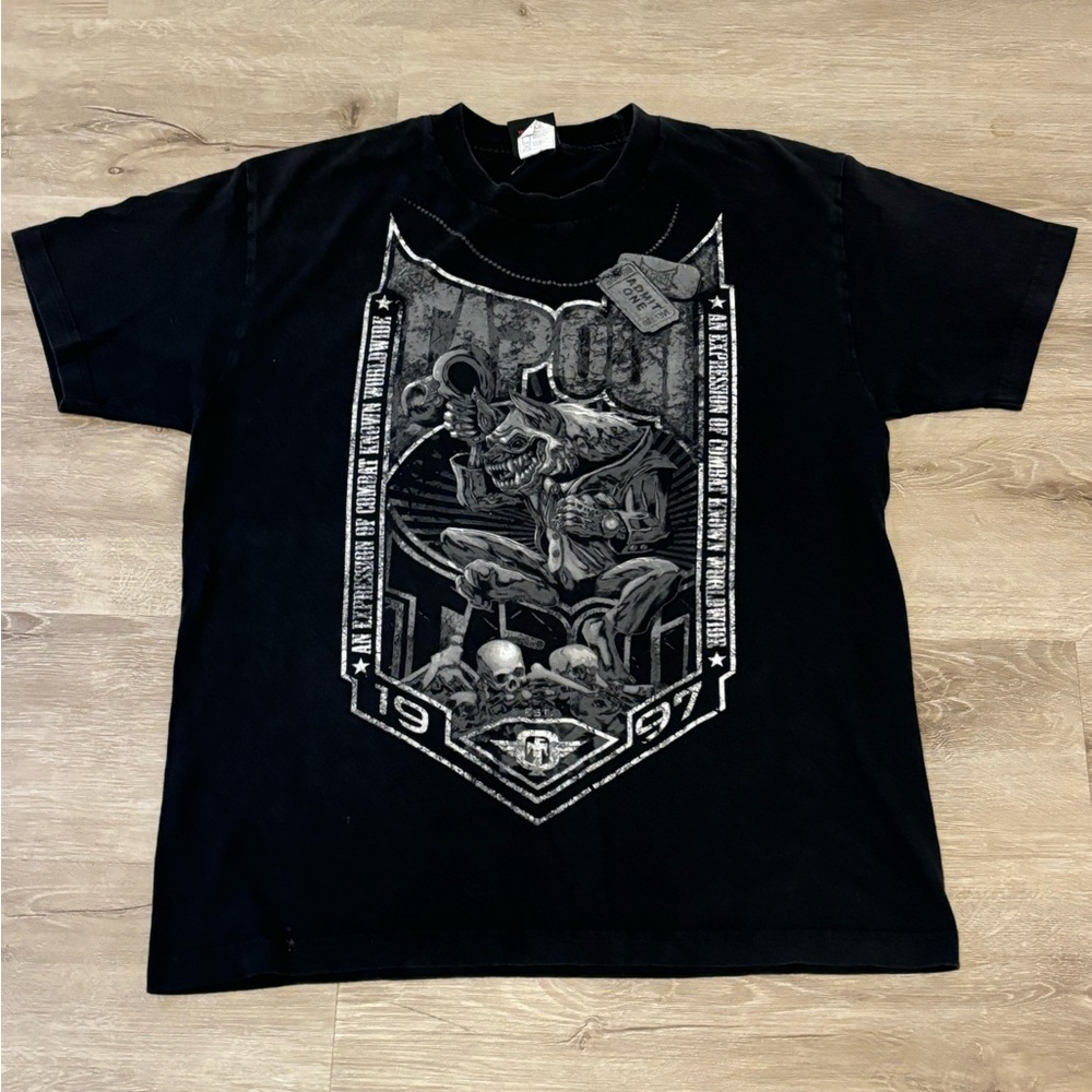 Tapout Vintage Black Graphic Men's T-Shirt